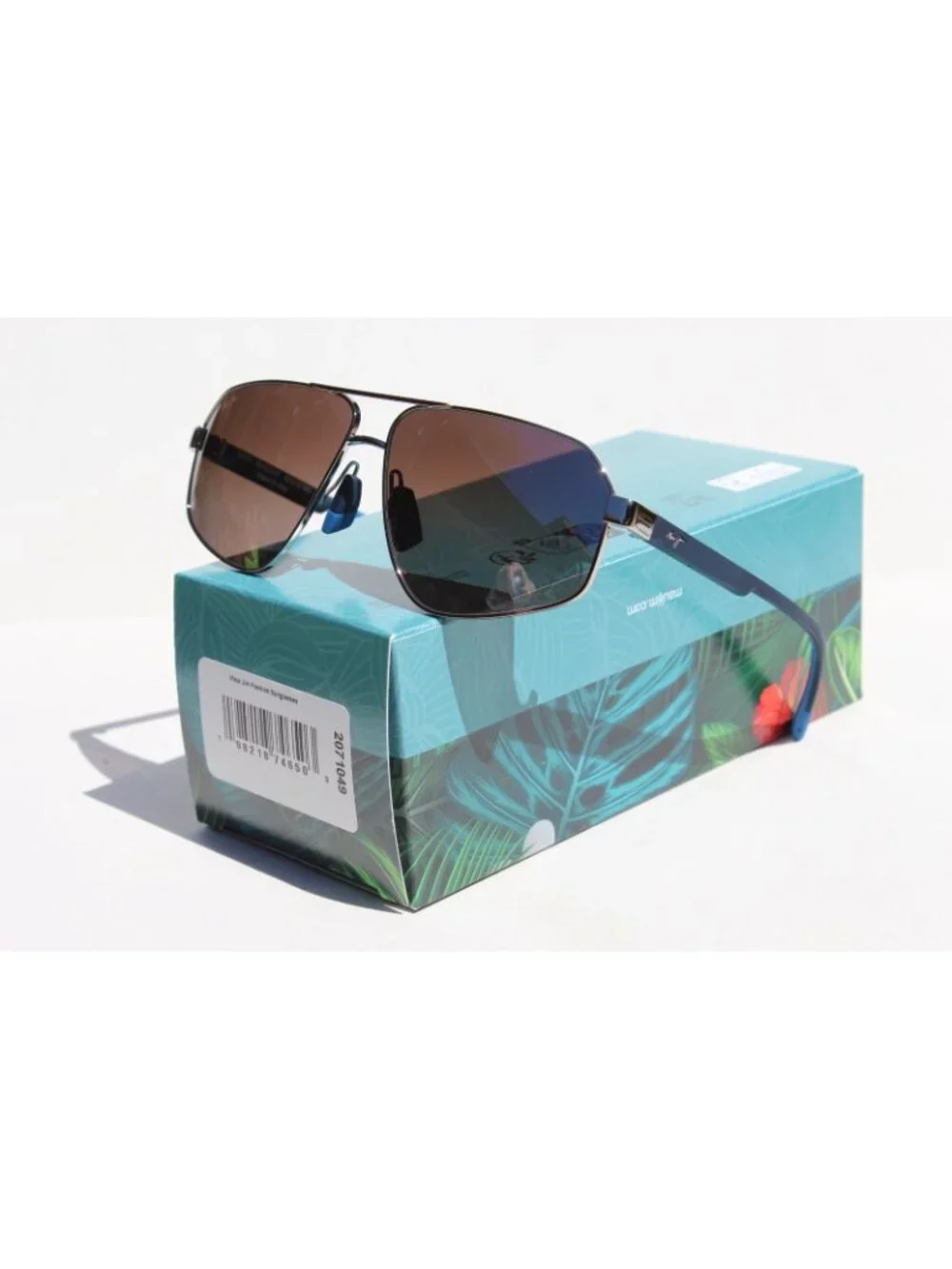 MAUI JIM Keawawa POLARIZED Sunglasses DBS620-17 Black/Silver Blue Mirror NEW